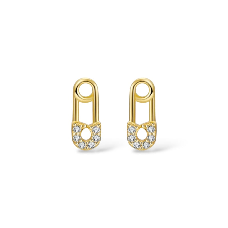 Paper Clip Stud Earrings S925