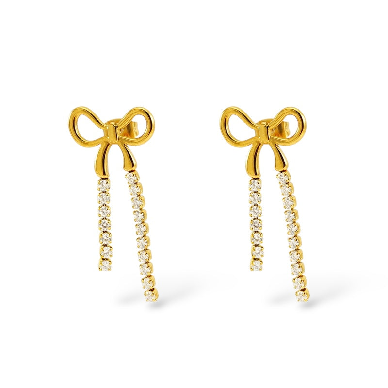 Crystal Bow Earrings