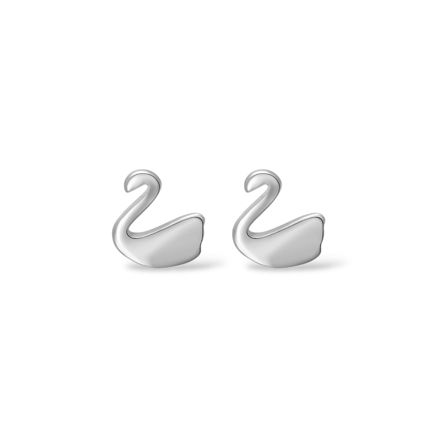 Swan Stud Earrings S925