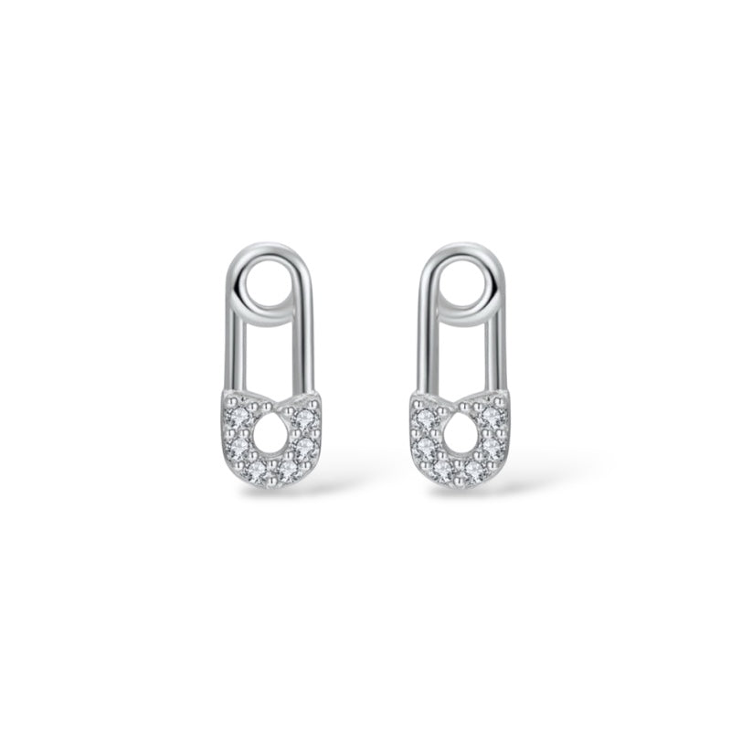 Paper Clip Stud Earrings S925
