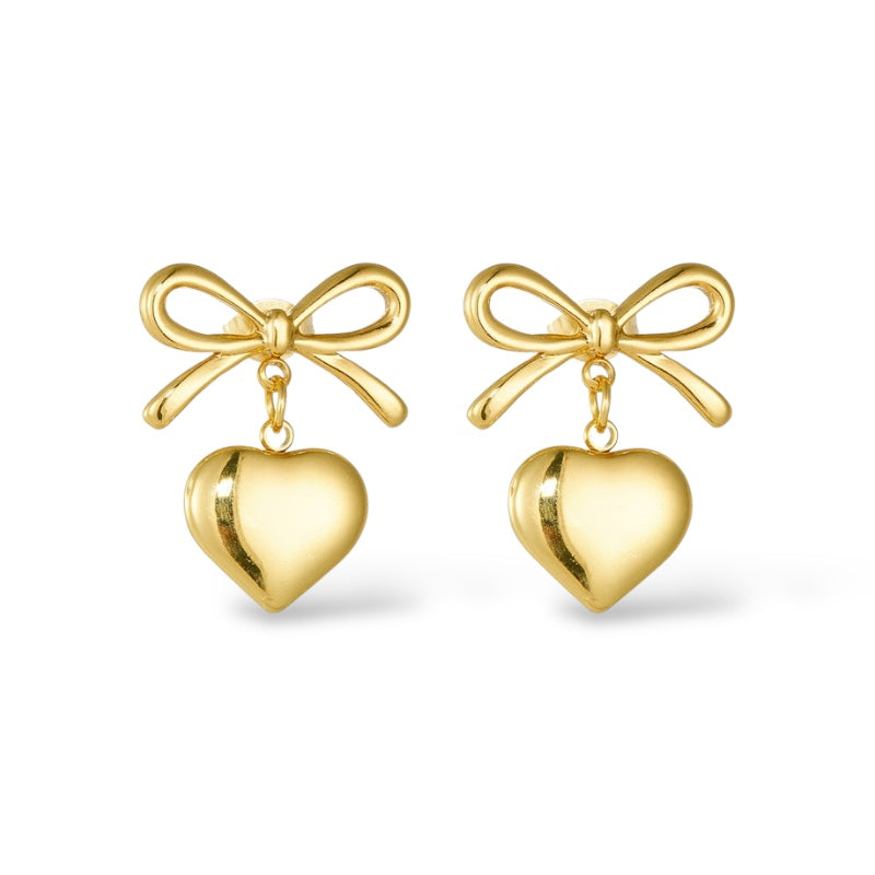 Bow Hearts Earrings
