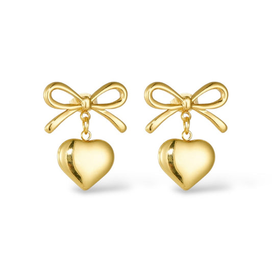 Bow Hearts Earrings