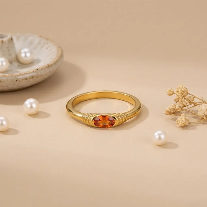Sunset Ember Ring Valeria Gioielli