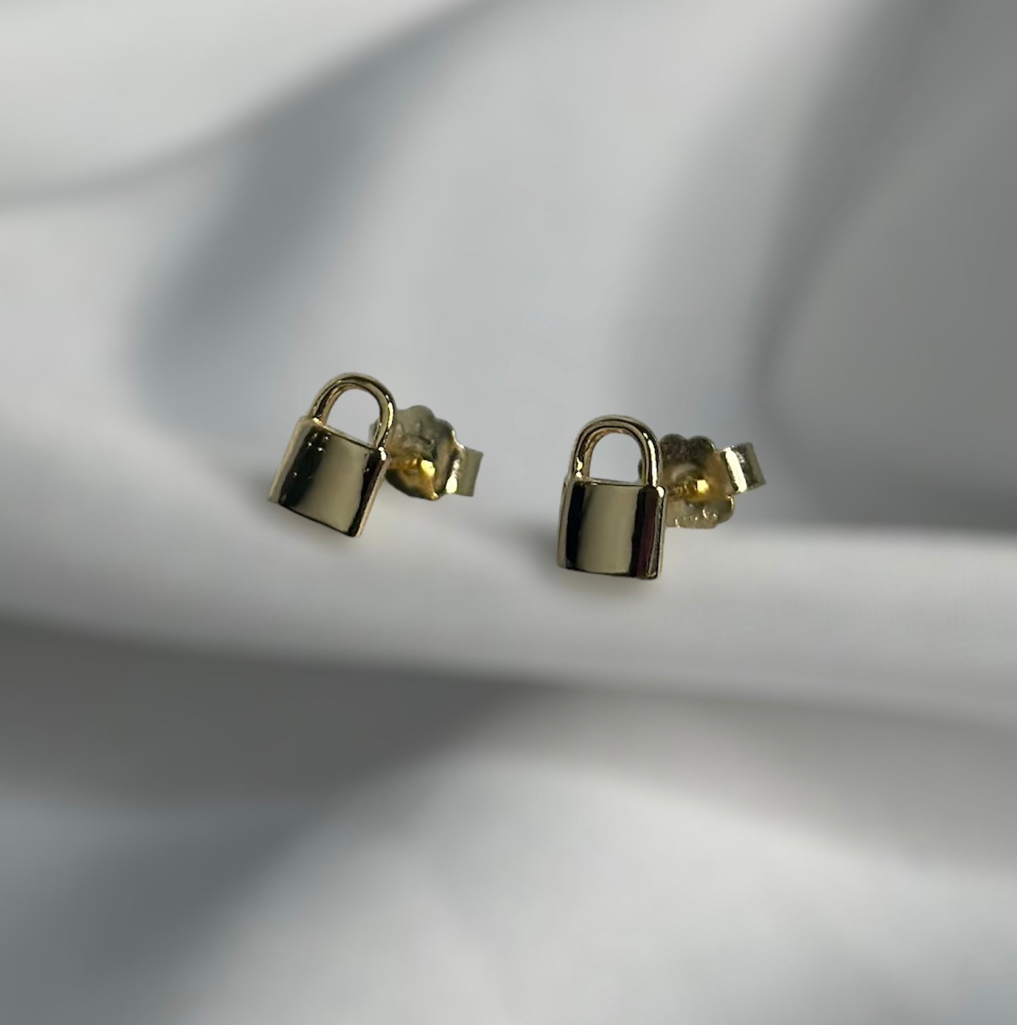 Simple Style Lock Earrings | Sterling Silver 925