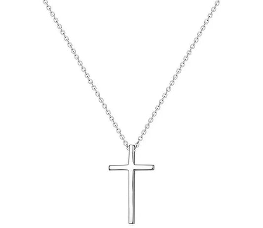 Thin Silver Cross Necklace | Sterling Silver 925