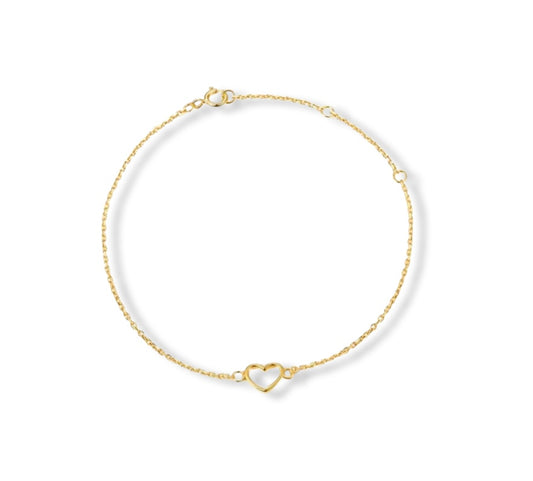 Thin Heart Bracelet | Sterling Silver 925