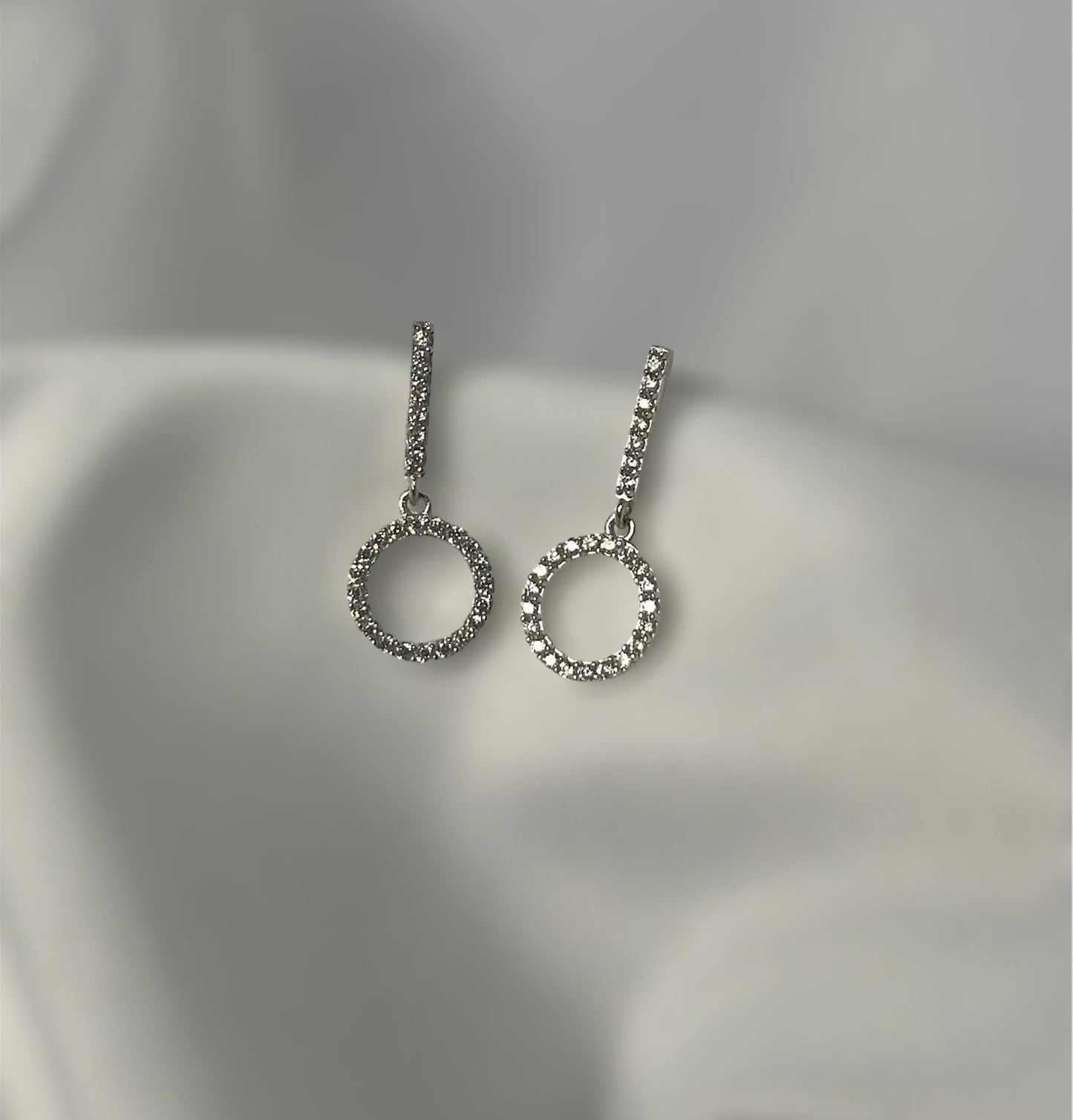 Zirconia Circle Earrings | Sterling Silver 925