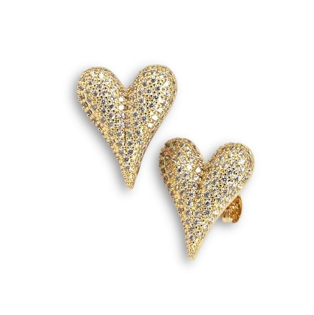 Gold Diane Heart Earrings