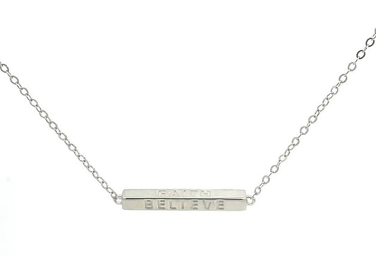 Four Letter Necklace Faith,Believe,Blessed,Love | Sterling Silver 925