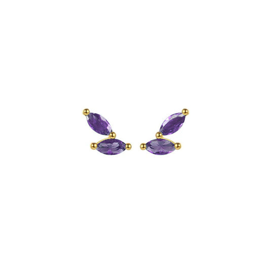 Purple alas earrings (S925)