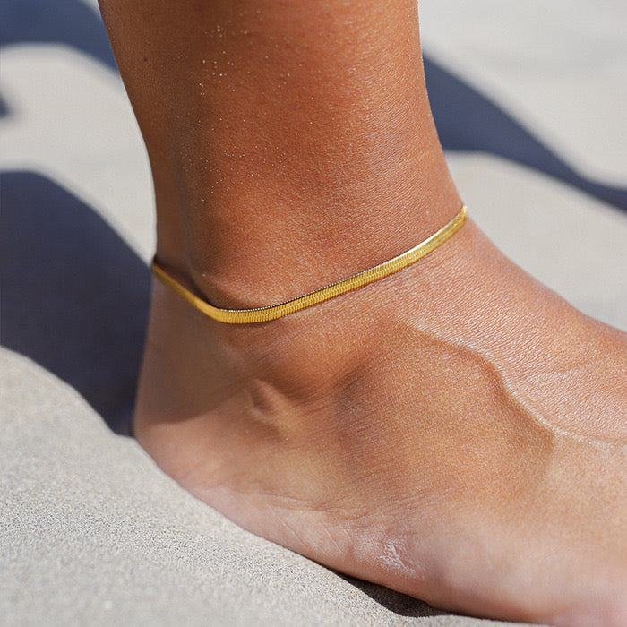 Simple Style Gold Anklet
