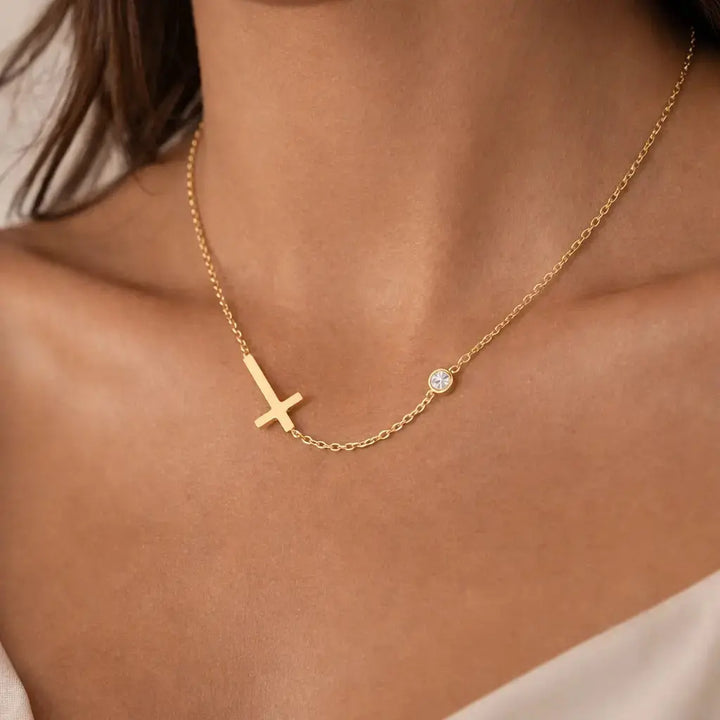 Minimal Cross Necklace Waterproof Valeria Gioielli
