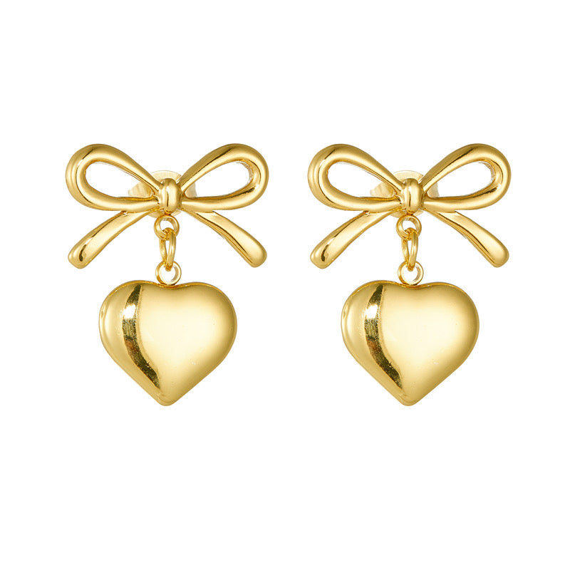 Bow Hearts Earrings