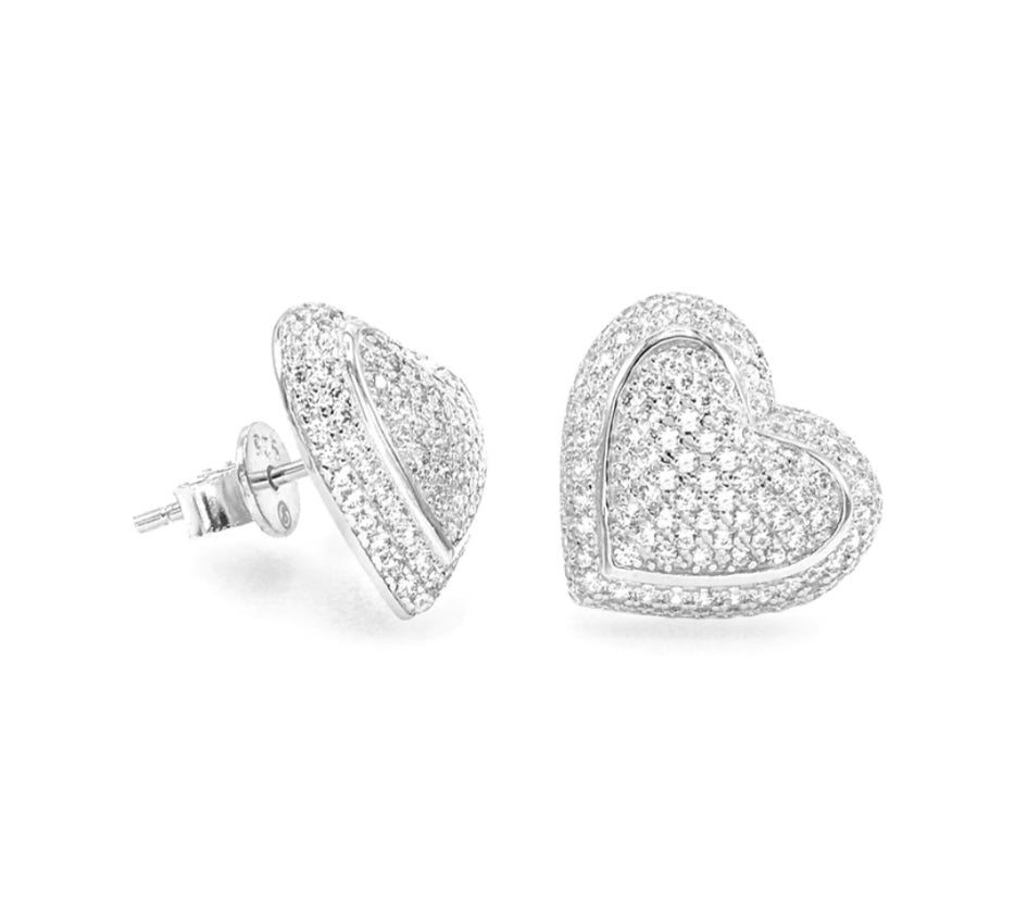 Heart Zirconia Earring | Sterling Silver 925