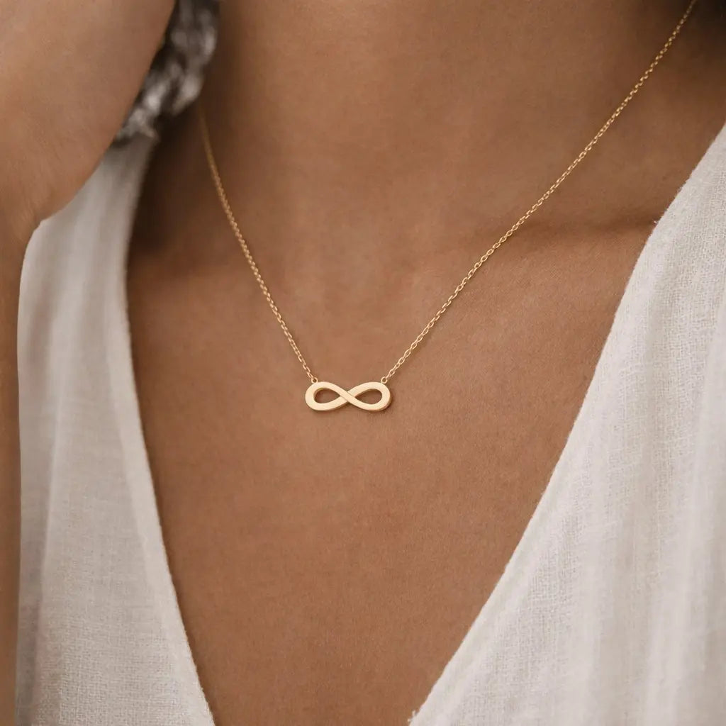 Infinity Necklace – Waterproof Stainless Steel Dainty Valeria Gioielli