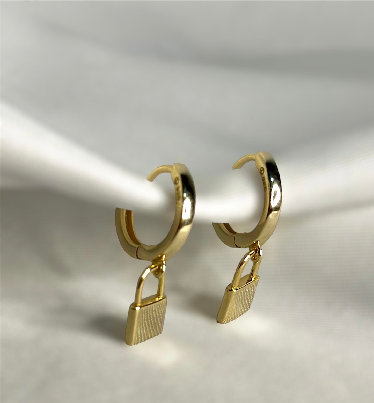 Simple Style Lock Earrings | Sterling Silver 925