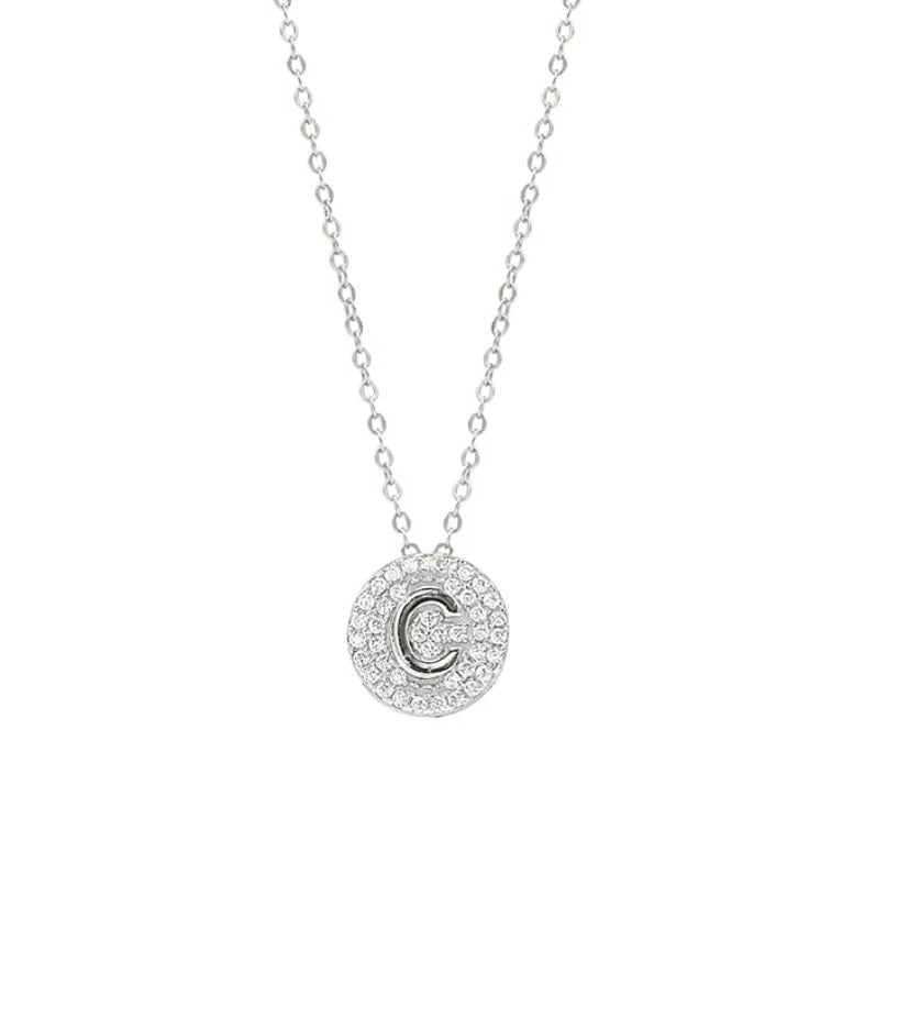 Thin Letter Necklace | Sterling Silver 925