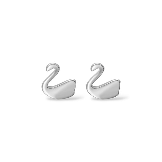 Swan Stud Earrings S925