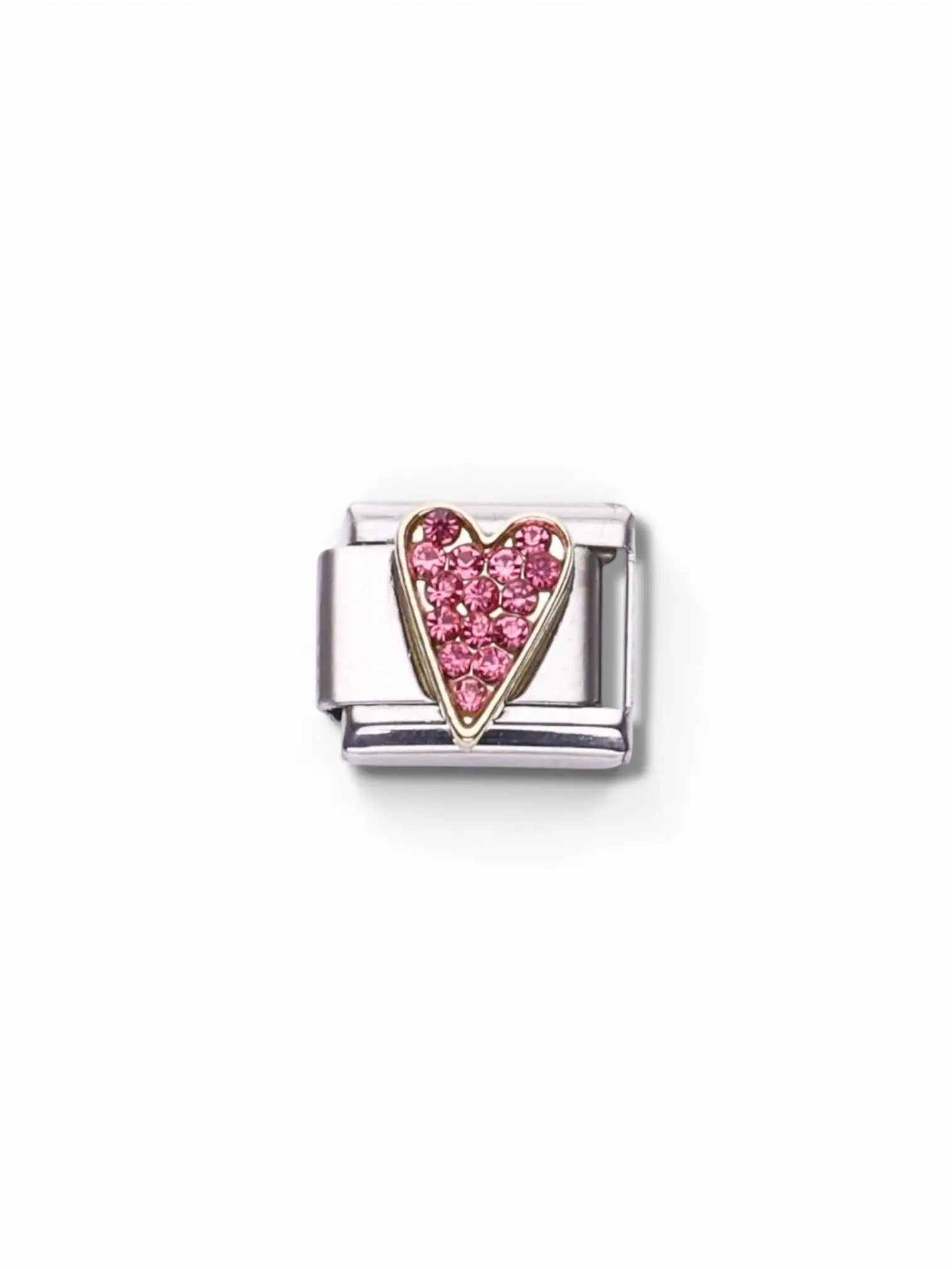 Pink Heart Italian Charm Valeria Gioielli