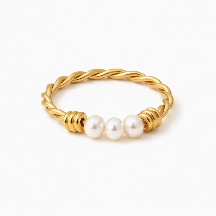 Pearl Twist Ring Valeria Gioielli