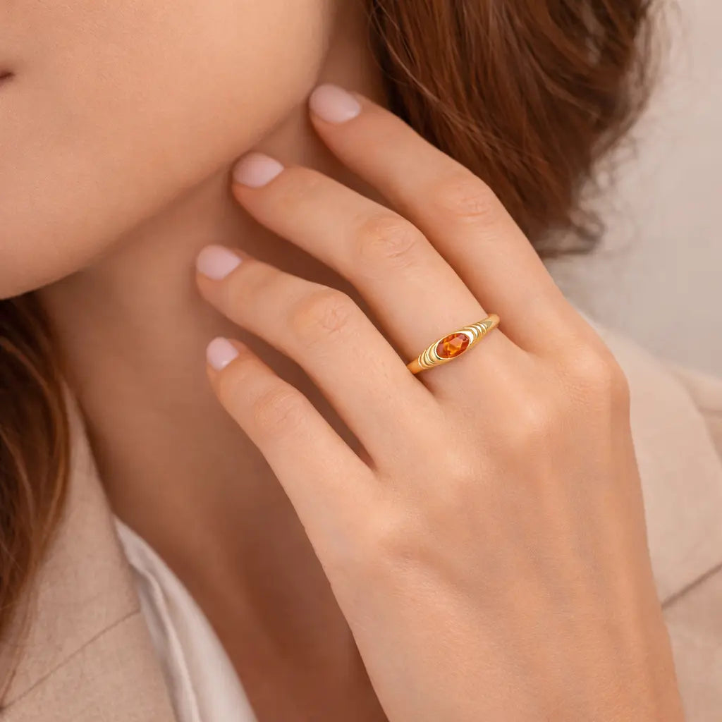 Sunset Ember Ring Valeria Gioielli