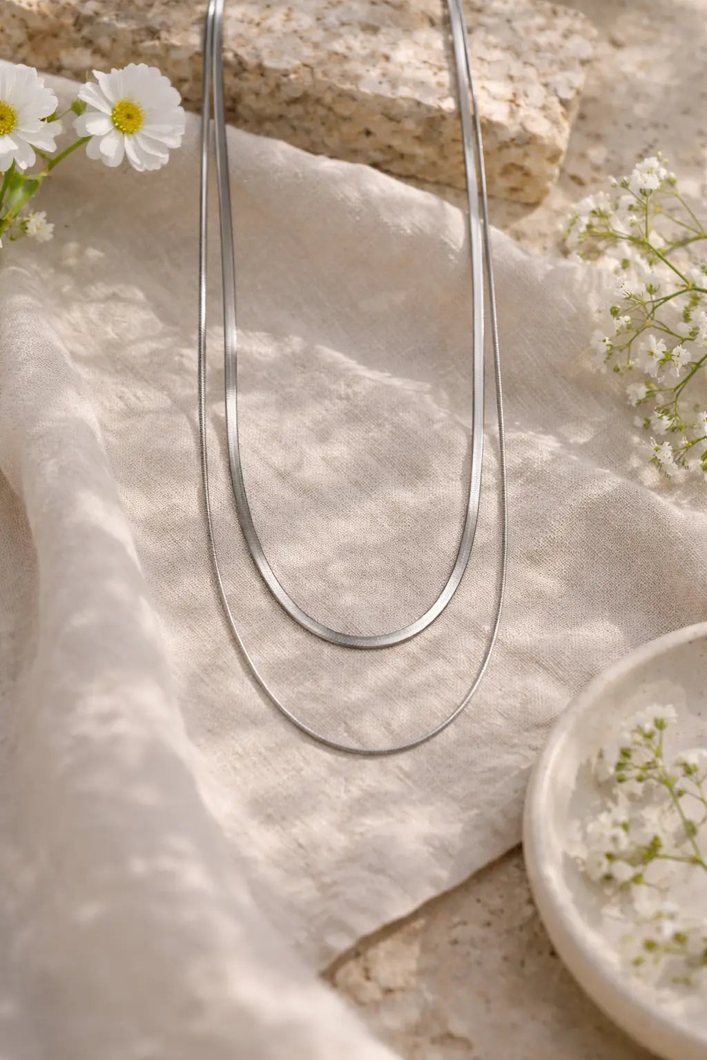 Layered Snake Chain Necklace – Waterproof Titanium Steel Valeria Gioielli