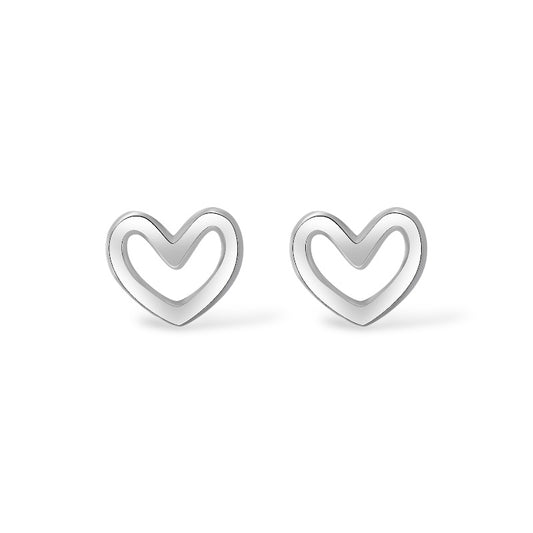 Heart Stud Earrings S925