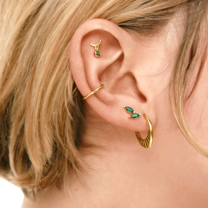 Green Alas studs (S925)