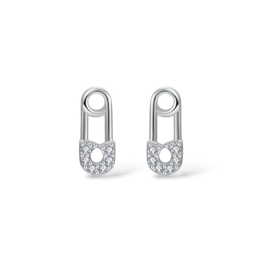 Paper Clip Stud Earrings S925
