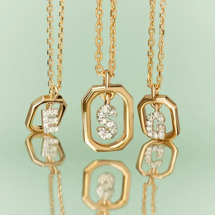 Letter Necklace Sterling Silver 925 Valeria Gioielli