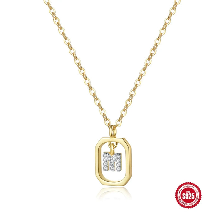 Letter Necklace Sterling Silver 925 Valeria Gioielli