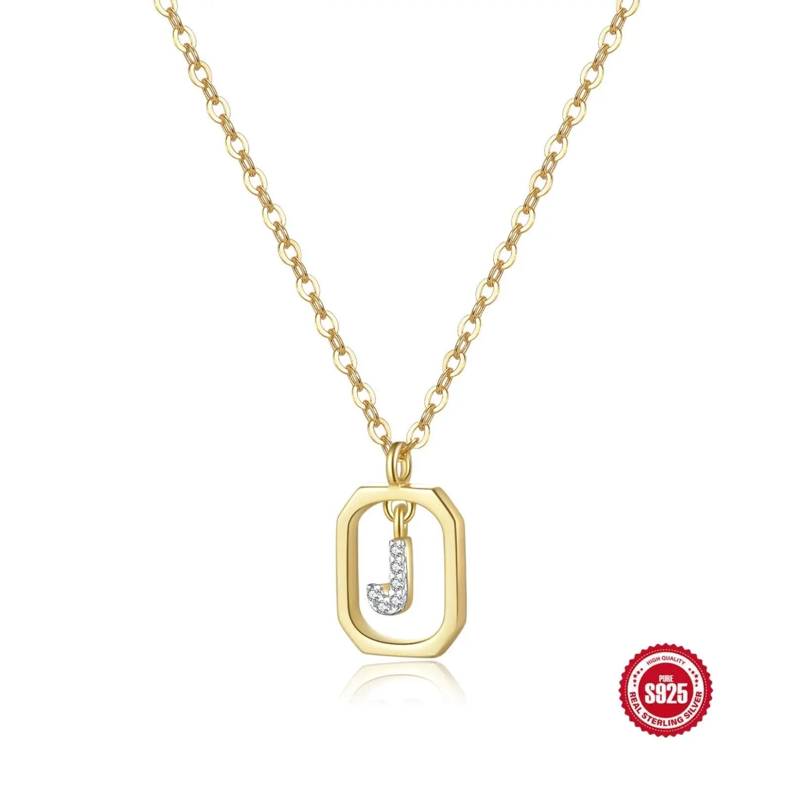 Letter Necklace Sterling Silver 925 Valeria Gioielli