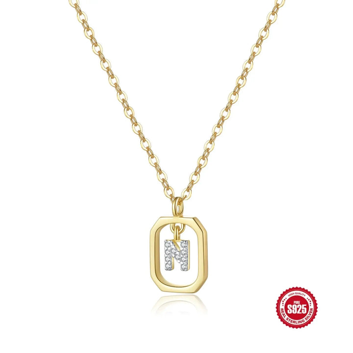 Letter Necklace Sterling Silver 925 Valeria Gioielli